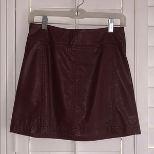 Free people leather skirt